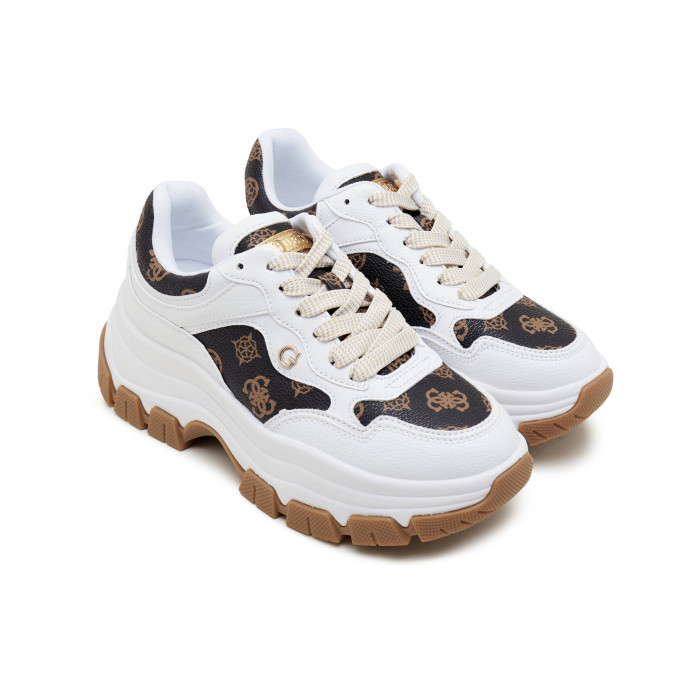 Guess Sneakers Runners Brecky3 Λευκά Με Λογότυπο 4g FLPBR3FAL12-WHIBR